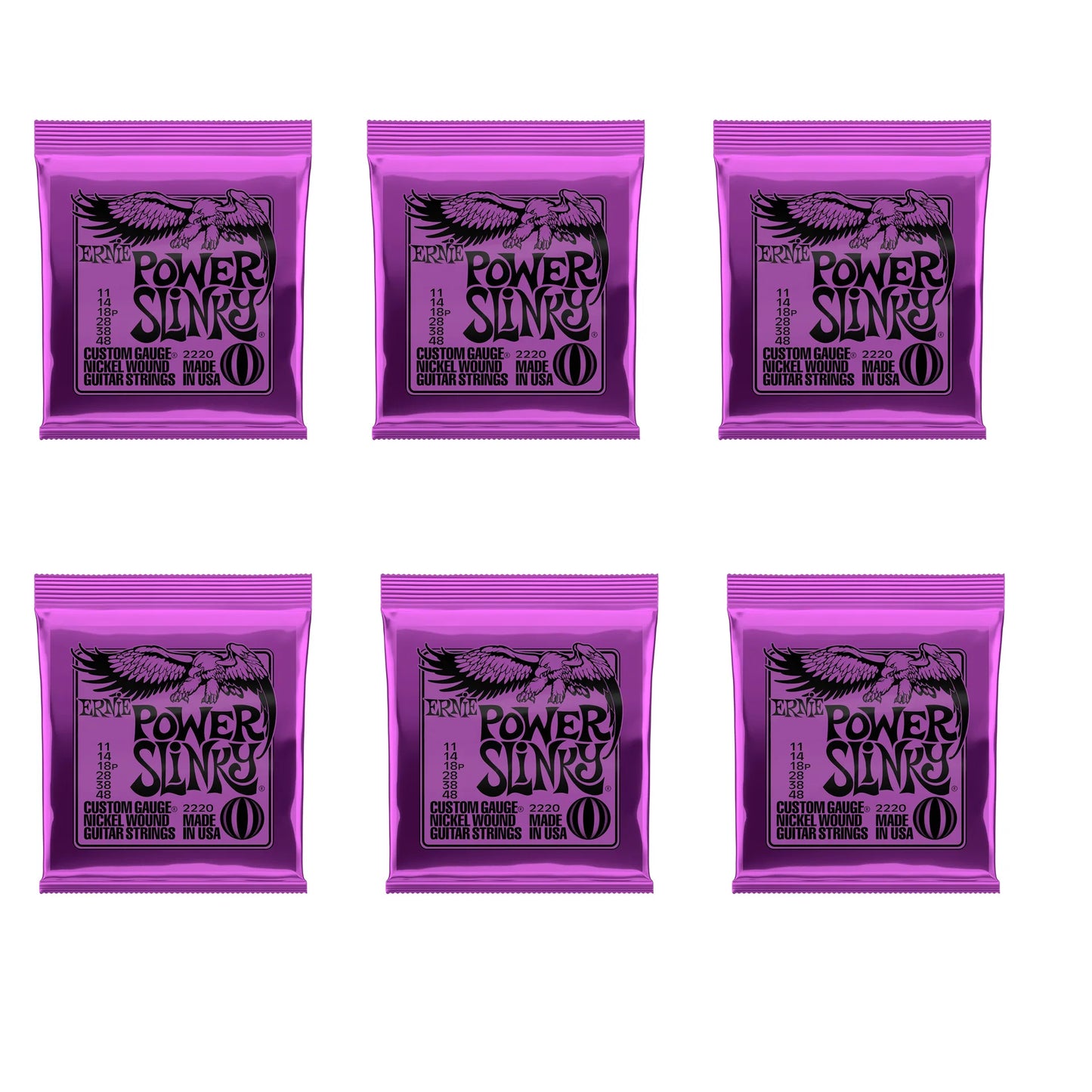 6Pcs/set Ernie Ball Slinky Electric Guitar Strings 2223 . 2222 . 2221 . 2225 . 2215 . 2627 . 2226 . 2220 Strings for Guitar